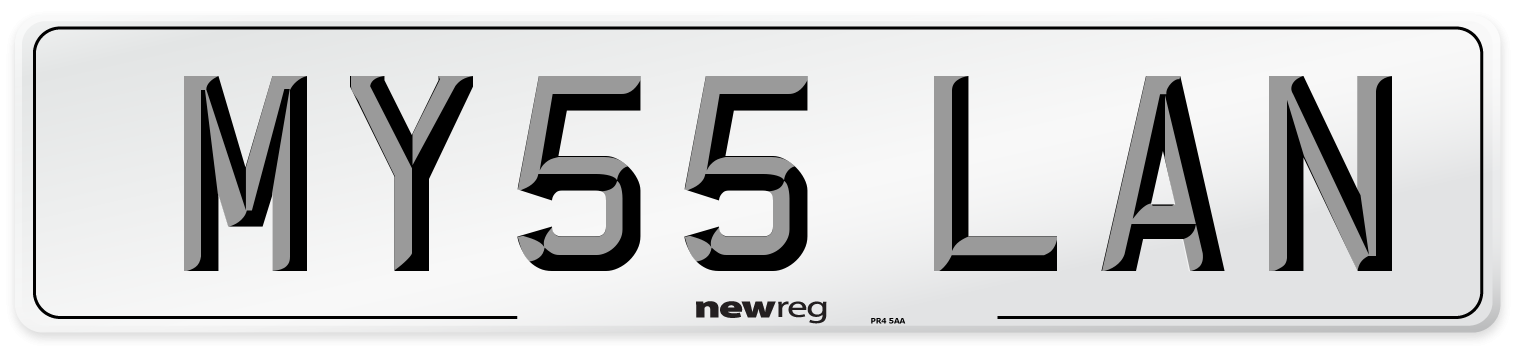 MY55 LAN Number Plate from New Reg